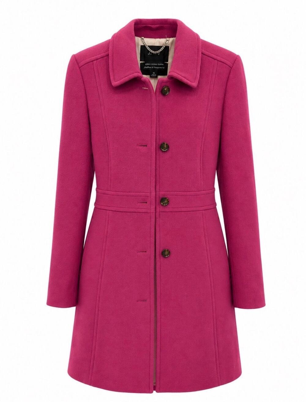 J. Crew Classic Lady Day Coat Italian Double Cloth Wool Thinsulate Pink Size 10